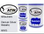 Preview: Mitsubishi, Denver Silver Metallic, MW3: 500ml Lackdose + 500ml Klarlack + 250ml Härter - Set, von ATW Autoteile West.